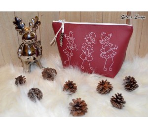 Stickserie - Line Art Weihnachtselfe